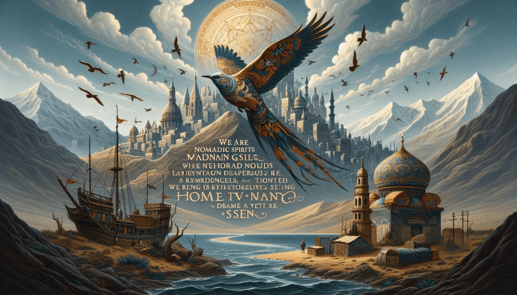 Nomadic spirit. AI generated, using Microsoft Designer - DALL-E 3.