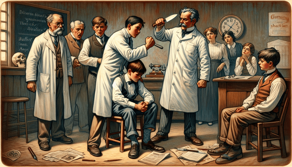 Ilustrasi perundungan dalam pendidikan kedokteran. Citra diciptakan menggunakan Microsoft Designer dan DALL-E3.